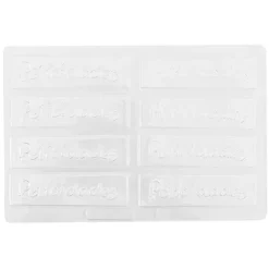 Molde 8 placas de chocolate felicidades