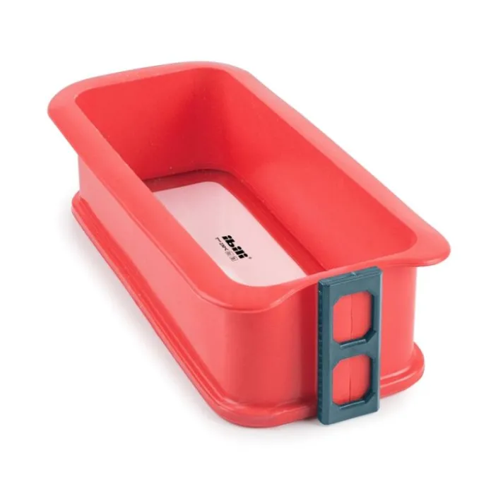 Molde rectangular desmontable con pinza y plato de cristal 25 cm - Ibili