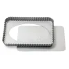 Molde rectangular rizado para quiche con base extraíble 32 cm - Decora