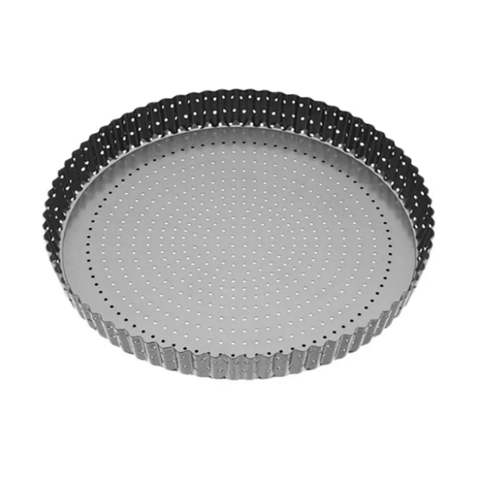 Molde redondo perforado para quiche con base extraíble Master Class 21 cm - Kitchen Craft