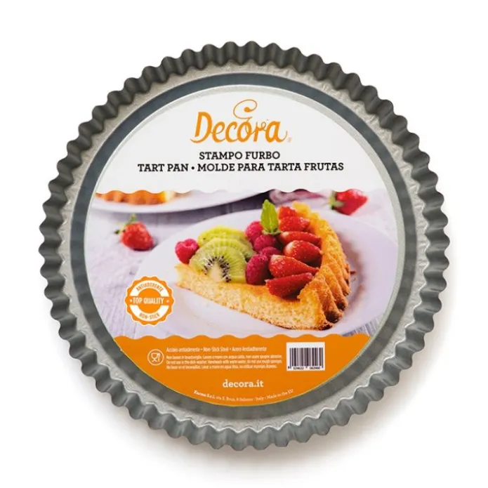 Molde redondo rizado para quiche 24 cm - Decora