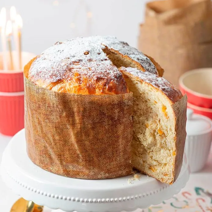 Moldes de papel fino para panettone 17 x 11 cm (1 kg) (10)
