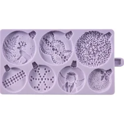 Molde silicona para fondant bolas de Navidad - Karen Davies