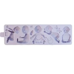 Molde silicona para fondant 5 bebés - Karen Davies