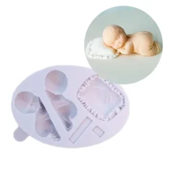 Molde silicona para fondant bebé y almohada - Karen Davies
