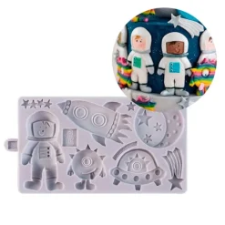 Molde silicona para fondant espacio - Karen Davies