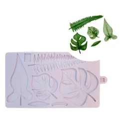Molde silicona para fondant Hojas tropicales - Karen Davies