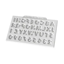 Molde silicona para fondant letras mayúsculas y números - Katy Sue Designs