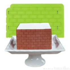 Molde silicona para fondant lateral Ladrillos - Marvelous