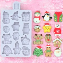 Molde silicona para fondant Navidad - Karen Davies