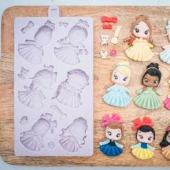 Molde silicona para fondant princesas Disney - Karen Davies
