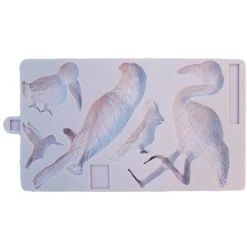 Molde silicona para fondant pájaros tropicales - Karen Davies