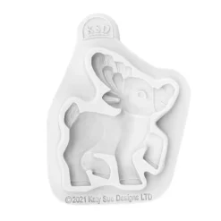Molde silicona para fondant reno de Navidad - Katy Sue Designs