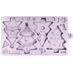 Molde silicona para fondant árboles de Navidad - Karen Davies