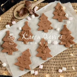 Molde silicona para fondant árboles de Navidad - Karen Davies