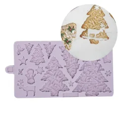 Molde silicona para fondant árboles de mimbre Navidad - Karen Davies