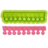 Molde silicona para fondant Tejido borde de pompones - Marvelous