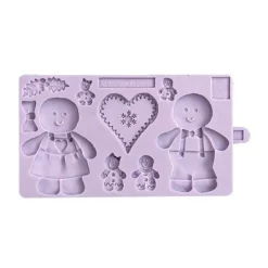 Molde silicona para fondant y galletas muñecos de jengibre - Karen Davies