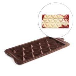Molde silicona tableta de chocolate pirámide - Ibili