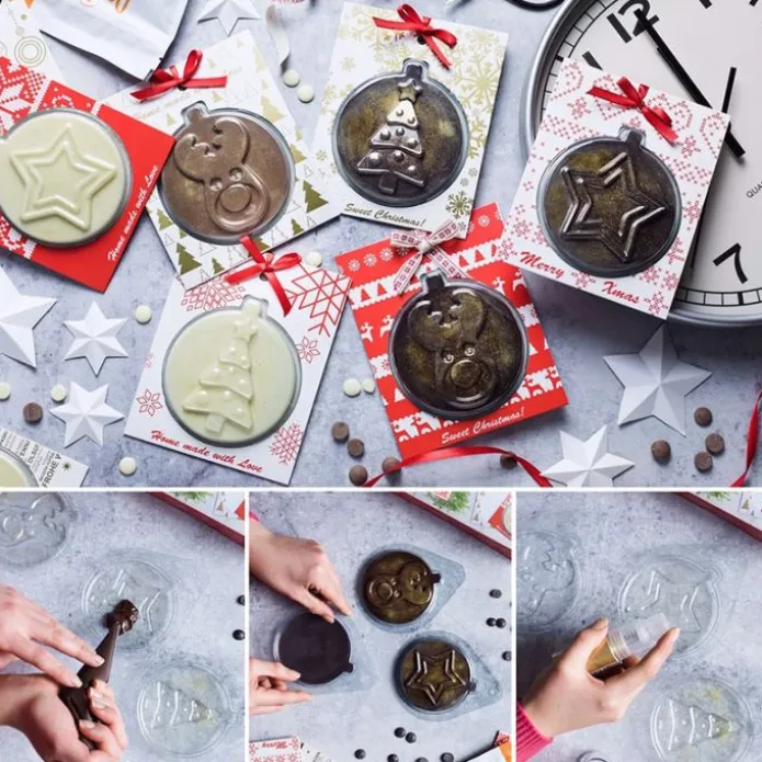 Moldes para chocolate y tarjetas de Navidad - Decora