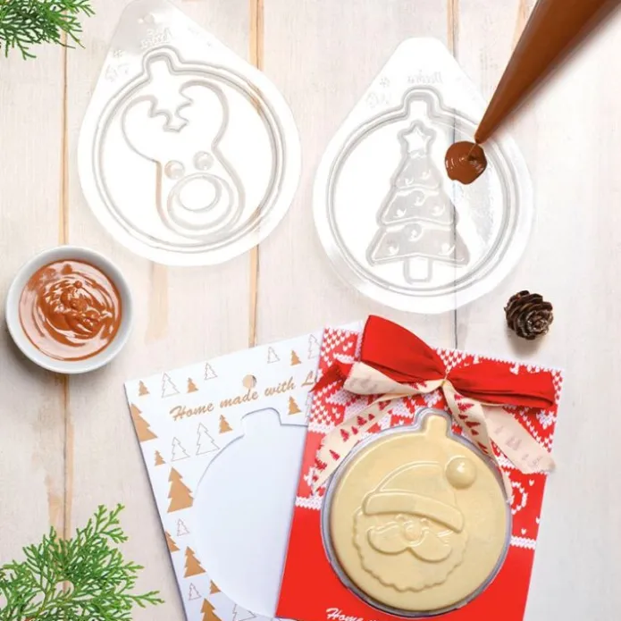 Moldes para chocolate y tarjetas de Navidad - Decora