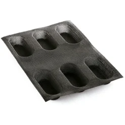 Moldes silicona microperforados 6 cavidades Mini Plum cakes 9,5 x 4 cm AirPlus (2) - Silikomart
