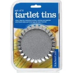Moldes tartaletas con base extraíble (6) - Kitchen Craft