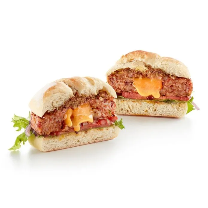 Molde y prensador Veggie Burger verde - Silicona - Lékué