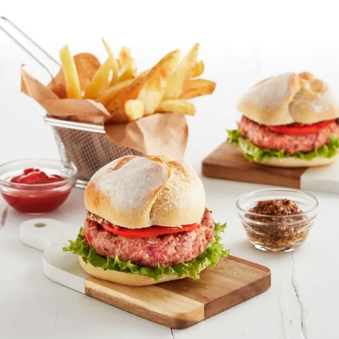 Molde y prensador Veggie Burger verde - Silicona - Lékué