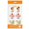 Niñas, palomas y flores de azúcar Comunión rosa (6) - Decora