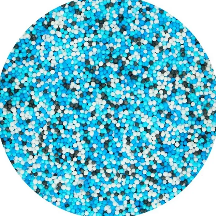 Nonpareils azul, blanco y negro 80 g - Funcakes