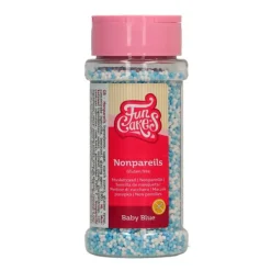 Nonpareils azules y blancos Baby Blue 80 g - Sin gluten - Funcakes