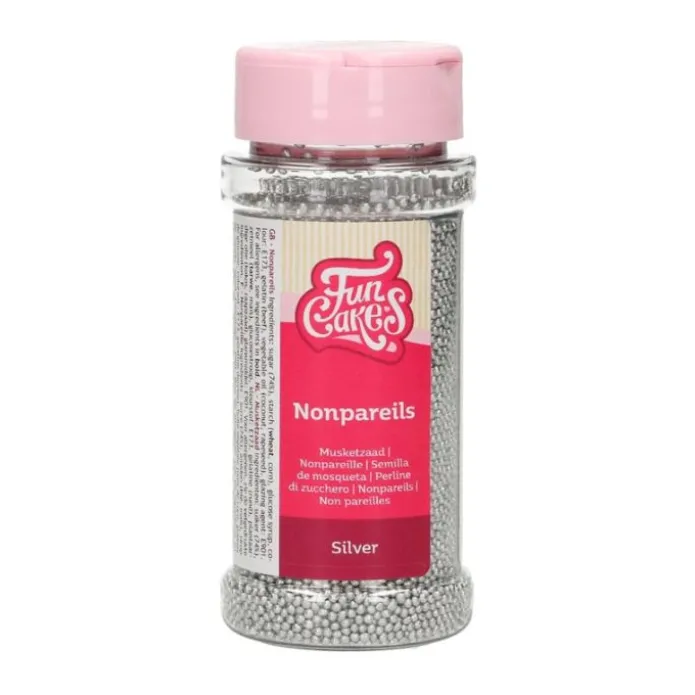 Nonpareils plateados 80 g - Funcakes