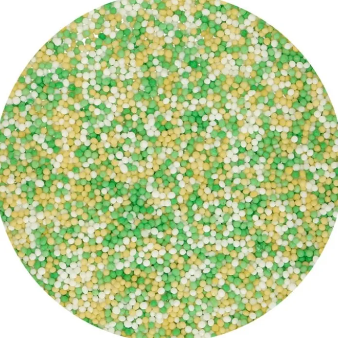 Nonpareils verde, amarillo y blanco 80 g - Funcakes