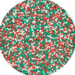 Nonpareils verdes, rojos y blancos 80 g - Funcakes