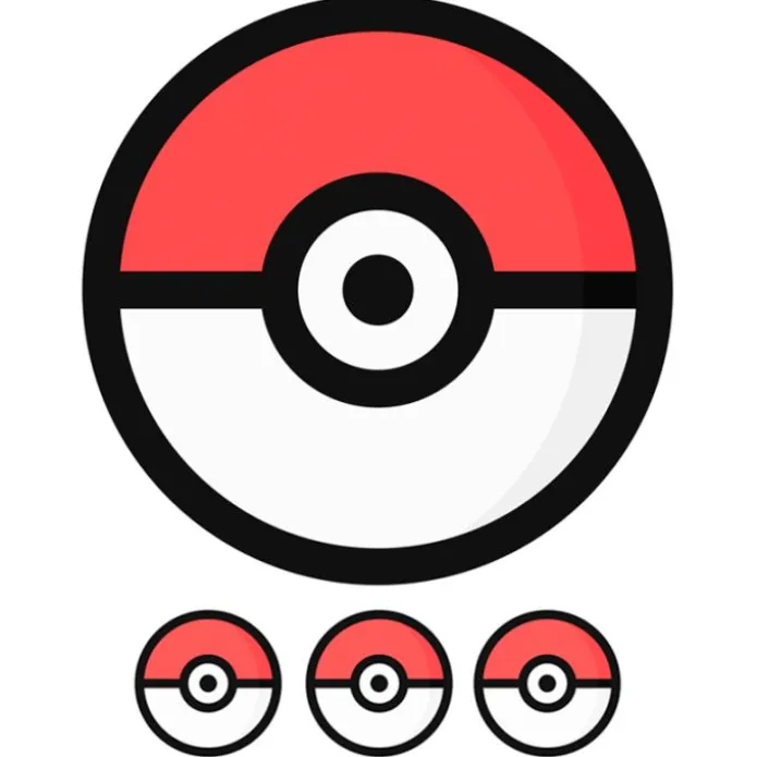Oblea bola de Pokémon Poké Ball 20 cm - María Lunarillos