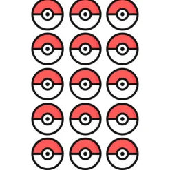 Oblea bola de Pokémon Poké Ball 5 cm (15) - María Lunarillos