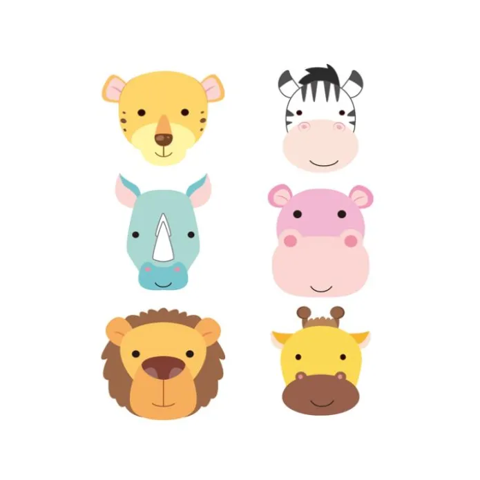 Oblea cabezas Animalitos de la Selva Draw mix - María Lunarillos