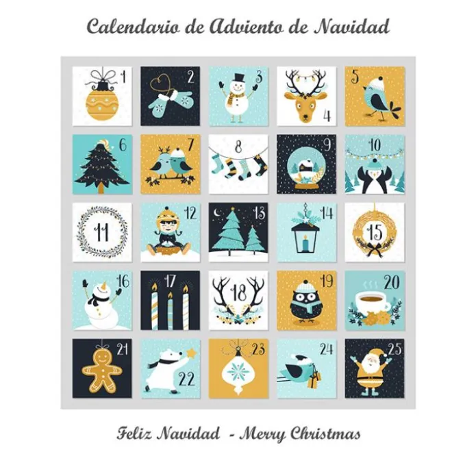 Oblea calendario de adviento - María Lunarillos