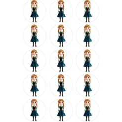 Oblea de Anna Frozen - 5 cm (15) - María Lunarillos