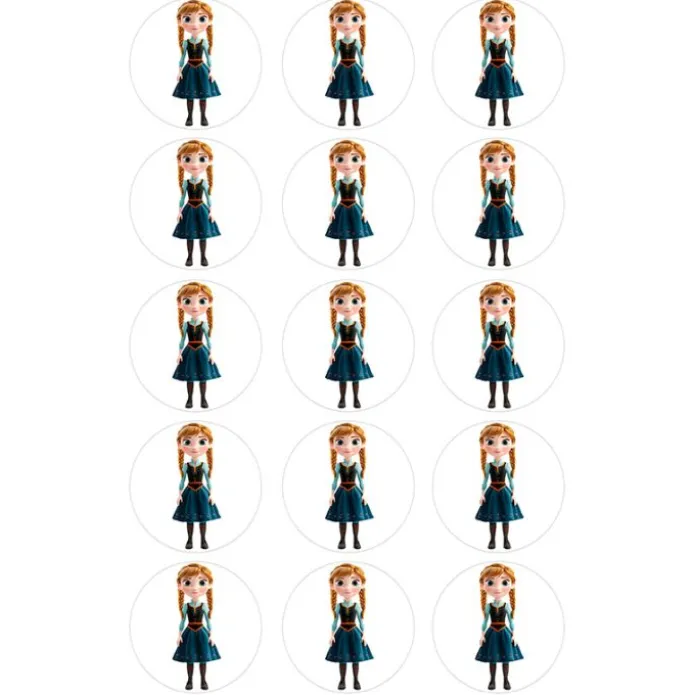Oblea de Anna Frozen - 5 cm (15) - María Lunarillos