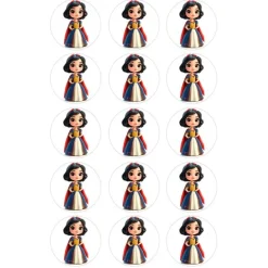 Oblea de Blancanieves - 5 cm (15) - María Lunarillos