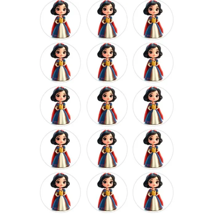 Oblea de Blancanieves - 5 cm (15) - María Lunarillos