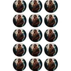 Oblea de Chewbacca - 5 cm (15) - María Lunarillos