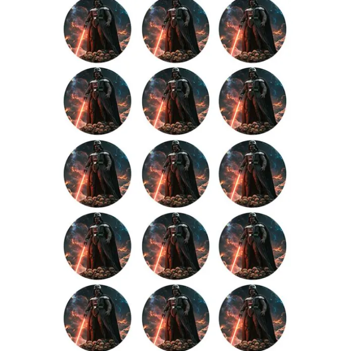 Oblea de Darth Vader - 5 cm (15) - María Lunarillos