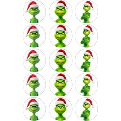 Oblea de El Grinch - 5 cm (15) - María Lunarillos