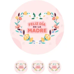 Oblea de Feliz Día de la Madre 2 - 20 cm - María Lunarillos
