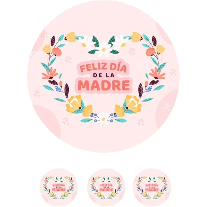 Oblea de Feliz Día de la Madre 2 - 20 cm - María Lunarillos