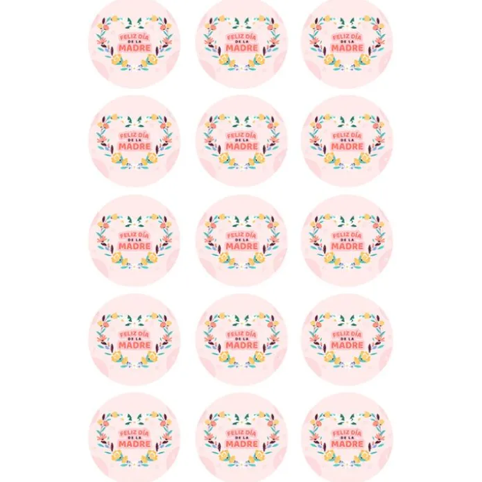 Oblea de Feliz Día de la Madre 2 - 5 cm (15) - María Lunarillos