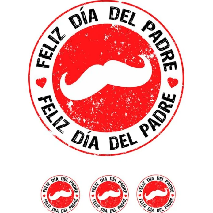 Oblea de Feliz día del padre - 20 cm - María Lunarillos